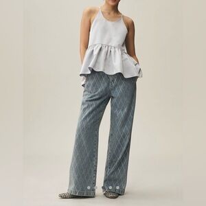 Anthropologie Let Me Be Shine Halter Babydoll Tank Top NWT!